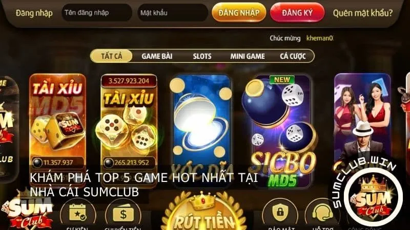 Trải nghiệm các game hot tại Live Casino Sumclub