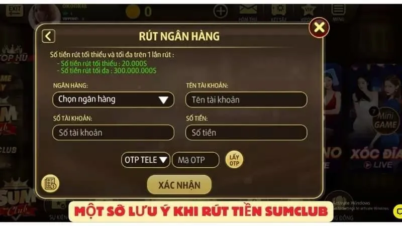 Quy trình rút tiền chỉ 4 bước